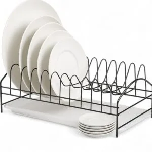 Seca Plato De Alambre Negro 40x19 Cm