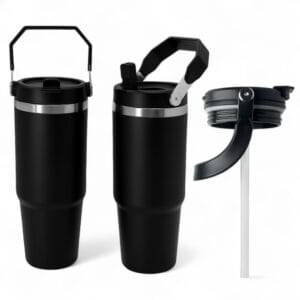Vaso Térmico Con Manija 900 Ml –  Con Soporte Para Auto