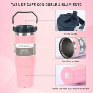 Vaso Térmico Con Manija 900 Ml – Con Soporte Para Auto - vista 2
