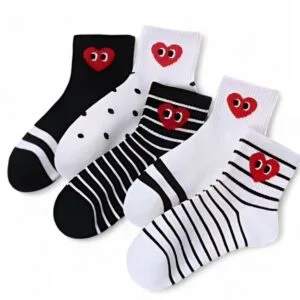 Pack 10 Pares De Medias Al Tobillo Con Diseño De Corazón – Importadas