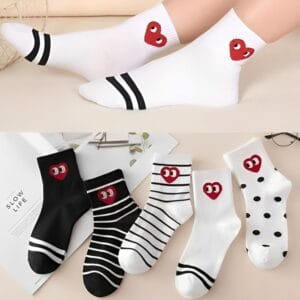 Pack 10 Pares De Medias Al Tobillo Con Diseño De Corazón – Importadas - vista 2