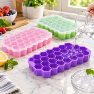 Cubetera de silicona con tapa – práctica, flexible y duradera