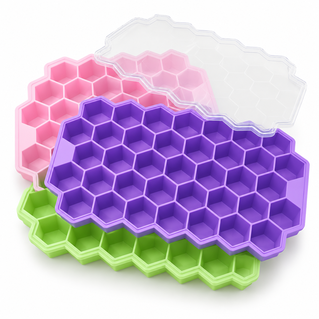 Cubetera de silicona con tapa – práctica, flexible y duradera