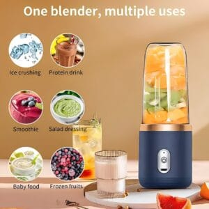 Licuadora Portátil Recargable 400ml + Vaso – Smoothies y Jugos en Cualquier Lugar - vista 3
