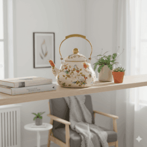 Pava Enlozada Pájaro – Diseño Floral Con Detalles Dorados - vista 3