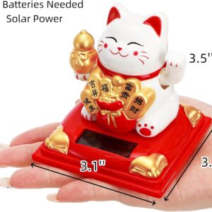 Gato De La Suerte Fortuna Solar Maneki Neko - vista 6