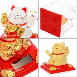 Gato De La Suerte Fortuna Solar Maneki Neko - vista 7