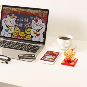 Gato De La Suerte Fortuna Solar Maneki Neko - vista 10