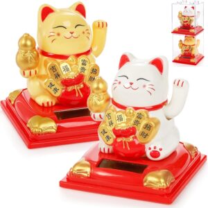 Gato De La Suerte Fortuna Solar Maneki Neko - vista 12