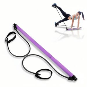 Barra de Pilates Profesional con Bandas Elásticas – Palo Yoga Fitness