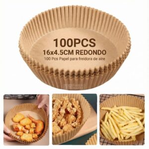 Papel Para Freidora De Aire Cuadrado / Redondo 100 Pcs - vista 6