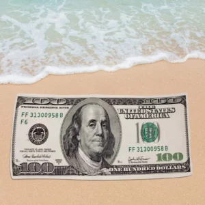 Toalla de Playa Diseso Billete 100 Dólares de Microfibra 70x140 cm - vista 4
