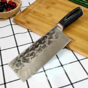 Hacha Cocina Acero Inox Carnes Mango Cuchillo Profesional Madera