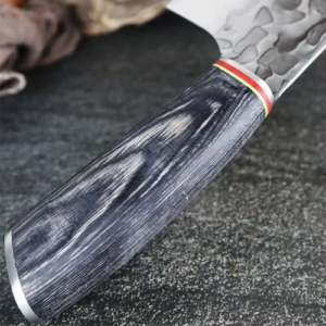 Hacha Cocina Acero Inox Carnes Mango Cuchillo Profesional Madera - vista 3