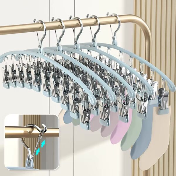 Perchas con 10 pinzas Tendedero Metal