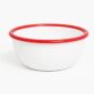 BOWL ENLOZADO 14x7 BLANCO BORDE ROJO WJ-207R3