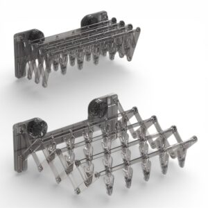 Perchero Retráctil para Calcetines Pared Sin Taladro - Colgador Plegable Ahorra Espacio BL702H10