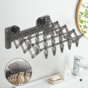 Perchero Retráctil para Calcetines Pared Sin Taladro - Colgador Plegable Ahorra Espacio BL702H10 - Imagen 3