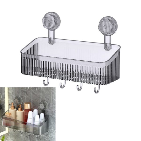 estante-Photoroom.jpg Estante Organizador de Baño con Ventosa Transparente - Canasta de Almacenamiento Estilo Lujo BL702K10