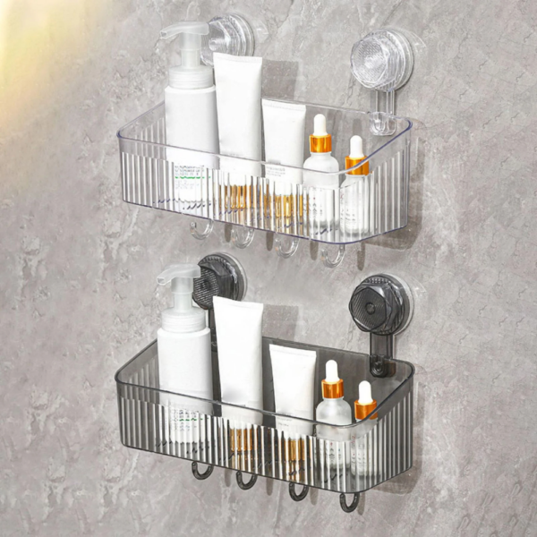 estante-Photoroom.png Estante Organizador de Baño con Ventosa Transparente - Canasta de Almacenamiento Estilo Lujo BL702K10