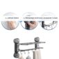 Toallero Plegable con Ventosa de Succión - Estante de Baño Multifunción con Ganchos BL702J10 - Imagen 3
