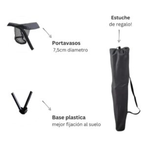 SILLON PELEGABLE CON POSAVASO Y BOLSO GRANDE - Imagen 3
