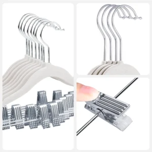 PERCHA DE MADERA BLANCA TRIANGULO CON BROCHES 1123W - Imagen 4