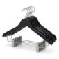 PERCHA DE MADERA NEGRO TRIANGULO CON BROCHES 1123B
