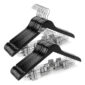 PERCHA DE MADERA NEGRO TRIANGULO CON BROCHES 1123B - Imagen 2