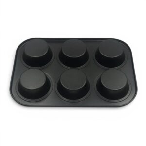Molde Para Muffins Y Cupcakes 6 Cavidades Antiadherente Negro - vista 4