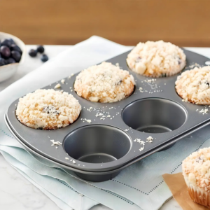 Molde Para Muffins Y Cupcakes 6 Cavidades Antiadherente Negro - vista 2