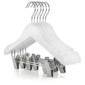 PERCHA DE MADERA BLANCA TRIANGULO CON BROCHES 1123W - Imagen 3