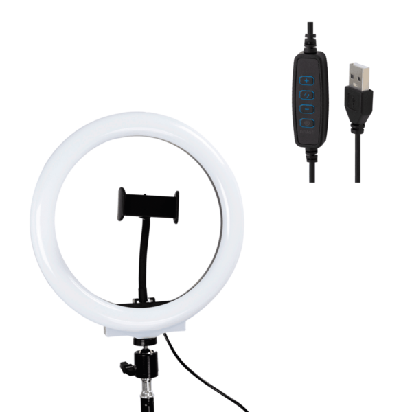 ARO LED 36CM USB BLANCO SIN PALO LJJ-36