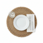 Individual redondo tejido natu40 cm para mesas modernas y cálidas