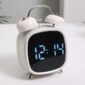 Reloj LED Campana Grande Blanco con Alarma Digital para Decoración Moderna