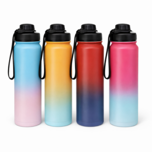 Botella térmica 800ml colores degradé, ideal para deportes y viajes