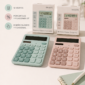 Calculadora KK-837C 12 Dígitos Color Pastel con Funciones GT y Diseño Clásico