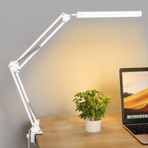 Lámpara de Escritorio LED con Abrazadera Brazo Ajustable