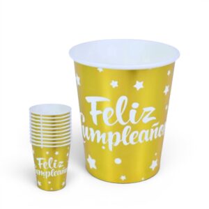 Vaso Polipapel Feliz Cumpleaños 240cc X 10 - Imagen 3