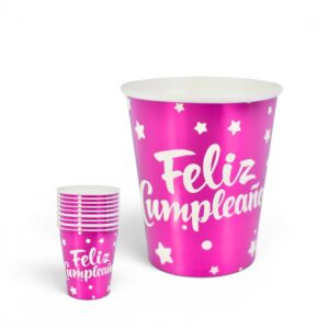 Vaso Polipapel Feliz Cumpleaños 240cc X 10 - Imagen 2