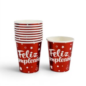 Vaso Polipapel Feliz Cumpleaños 240cc X 10