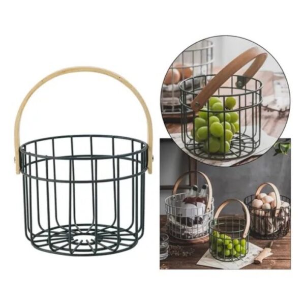 Cesta metal Blanco/Negro 22.3cm RM45-19