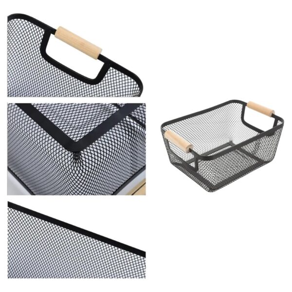 canastro-metal-con-asa-de-madera-30x13x22cm-rm45-15-2 Canastro metal con Asa de madera 30x13x22CM rm45-15 - Imagen 2