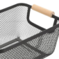 Canastro metal con Asa de madera 30x13x22CM rm45-15