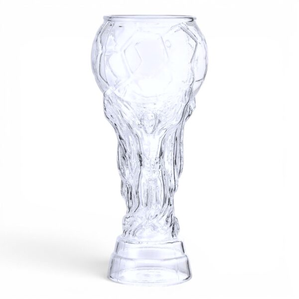 vaso-de-cerveza-para-fanáticos-diseño-trofeo-mundial-blanco-transparente-450ml-2 Vaso De Cerveza Para Fanáticos Diseño Trofeo Mundial Blanco Transparente 450ml - Imagen 2