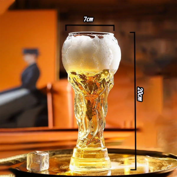 vaso-de-cerveza-para-fanáticos-diseño-trofeo-mundial-blanco-transparente-450ml-4 Vaso De Cerveza Para Fanáticos Diseño Trofeo Mundial Blanco Transparente 450ml - Imagen 4