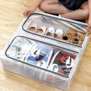 ZAPATERO CAJA TRANSPARENTE CON VENTANA DE MALLA 60X30X15 DL2389 - Imagen 2