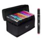KIT 120 MARCADOR CON ESTUCHE NEGRA