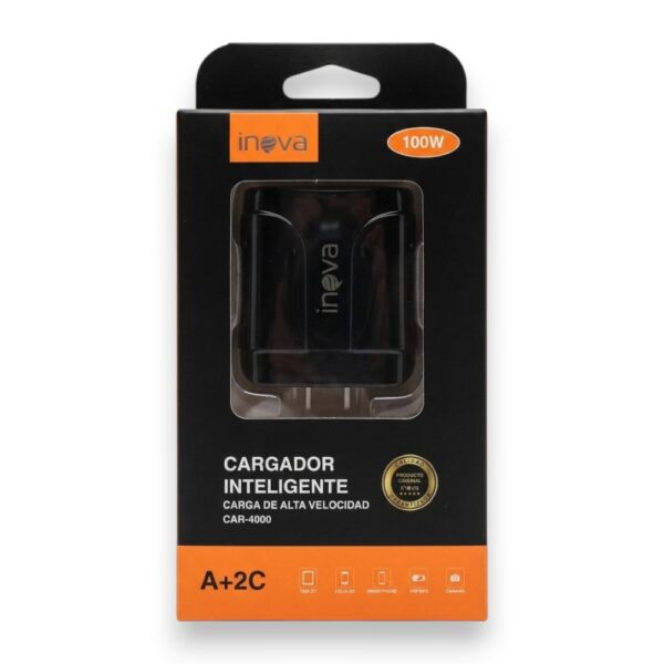 cargador-100w-inova-carga-rapida-2-tipo-c-+-usb-3 cargador 100w inova carga rapida 2 Tipo-c + Usb - Imagen 3