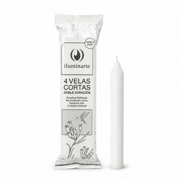 4 VELAS CORTA DOBLE DURACION ILUMINARTE - Imagen 2